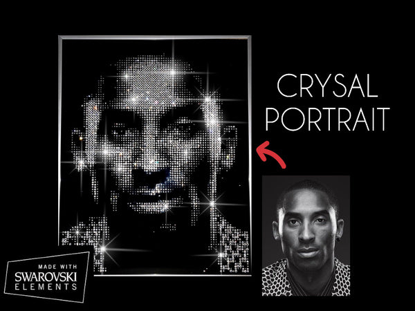 crystal portrait, 3D, Kobe Bryant, portrait photography, portrait art, Swarovski crystal portrait, 3D Crystal Art, Shining Picture, Wall Art, Kobe Painting, Kobe Crystal Art, Basket Ball FanKobe Bryant Basketball Player 3D Crystal Portrait Engraved Rectangle Swarovski Crystal Wall Art Painting in Different Sizes | Gift For Kobe Bryant Fans