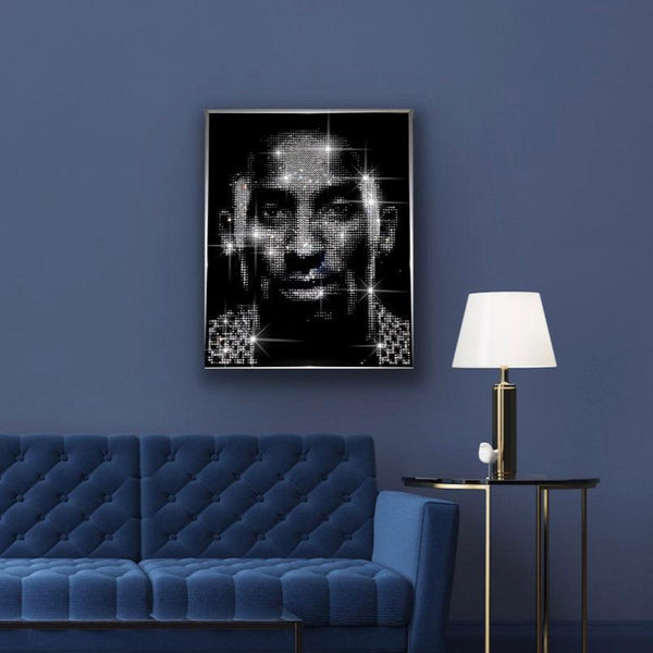 Kobe Bryant Basketball Player 3D Crystal Portrait Swarovski Crystal Wall Art - Azaroffs