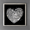 Crystal heart 3d wall art