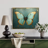 Butterfly on teal