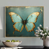 Butterfly on teal