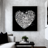 Crystal heart 3d wall art