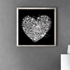 Crystal heart 3d wall art