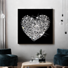 Crystal heart 3d wall art