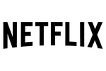 Netflix logo in black on a transparent background