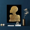 Black queen art Gold Leaf Commission Painting - Azaroffs