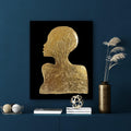 Black queen art Gold Leaf Commission Painting - Azaroffs