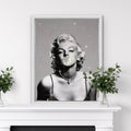 Marilyn Monroe Bling print, Bubble Gum - Azaroffs