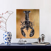 Lobster Crystal Art, Gold leaf painting