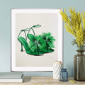 Emerald Feather Shoes