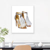 Original Swarovski Crystal Feather Shoes Portrait For Wall Art and Home Decoration | Available in Different Sizes - Azaroffs