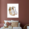 Original Swarovski Crystal Feather Shoes Portrait For Wall Art and Home Decoration | Available in Different Sizes - Azaroffs