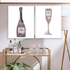 Set of 2 Bling Champagne bottle and Glasse - Azaroffs