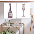 Set of 2 Bling Champagne bottle and Glasse - Azaroffs