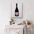 Sparky Shine Crystals Portrait of Champagne Bottle | 3D Shine Sparky Bling Champagne Bottle Portrait | Pure Handmade Wall Art - Azaroffs