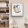 Original Swarovski Crystal Feather Shoes Portrait For Wall Art and Home Decoration | Available in Different Sizes - Azaroffs