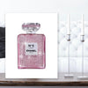 Shiny Bling Crystals Portrait of Pink Perfume | Beautiful Wall Art of Perfume with Original Swarovski Crystals - Azaroffs