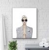 Diamond Look Shiny Crystals Portrait of Girl for Amazing Wall Art | Best Wall Art Of Original Swarovski Crystals Shine Portrait - Azaroffs