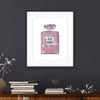 Shiny Bling Crystals Portrait of Pink Perfume | Beautiful Wall Art of Perfume with Original Swarovski Crystals - Azaroffs