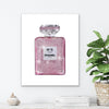 Shiny Bling Crystals Portrait of Pink Perfume | Beautiful Wall Art of Perfume with Original Swarovski Crystals - Azaroffs