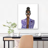 3D Shiny Diamond Crystals Portrait of Purple Coco Girl - Azaroffs