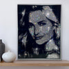 Framed rhinestone portrait, custom-made for luxury home decor