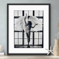 Girl fashion Angel Ballet wall art Crystals Extra Glam Shine print 3d black white wall art Bling decor - Azaroffs