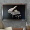 Piano Wall Decor Music Crystal print 3d White wall art Bling keyboard Canvas Photography for living room - Azaroffs