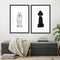 Set of 2 Fashion Crystal Poodles Canvas - Azaroffs