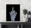 Middle Finger Art with Crystals